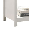 Kori Nightstand | 1 Drawer and Open Shelf | Silver Pulls | White