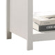 Kori Nightstand | 1 Drawer and Open Shelf | Silver Pulls | White