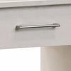 Kori Nightstand | 1 Drawer and Open Shelf | Silver Pulls | White