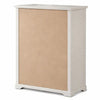 Jori Tall Dresser Chest | 4 Drawers with Split Top | Black Handles | White