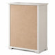 Jori Tall Dresser Chest | 4 Drawers with Split Top | Black Handles | White