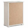 Jori Tall Dresser Chest | 4 Drawers with Split Top | Black Handles | White