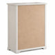 Jori Tall Dresser Chest | 4 Drawers with Split Top | Black Handles | White