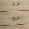 Jori Tall Dresser Chest | 4 Drawers | Split Top | Black Handles | Oak Brown