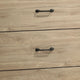 Jori Tall Dresser Chest | 4 Drawers | Split Top | Black Handles | Oak Brown