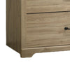 Jori Tall Dresser Chest | 4 Drawers | Split Top | Black Handles | Oak Brown