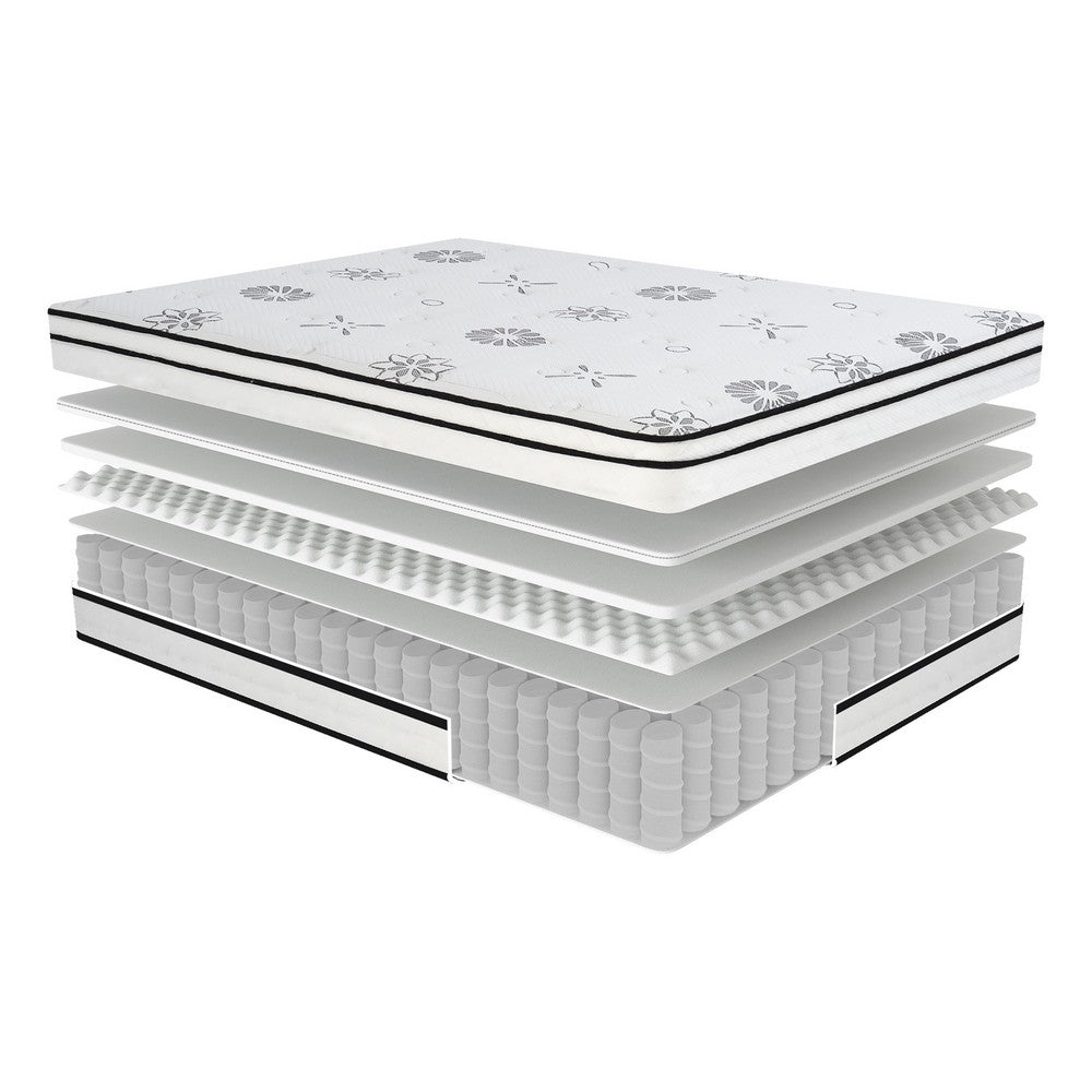 Lesi Queen Hybrid Mattress | Green Tea Infused | Quilted Cover | 12"