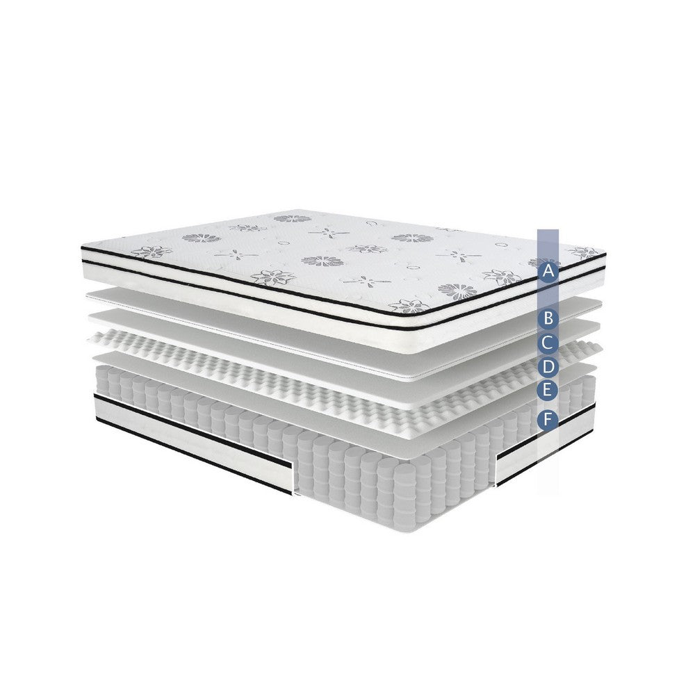 Lesi Queen Hybrid Mattress | Green Tea Infused | Quilted Cover | 12"