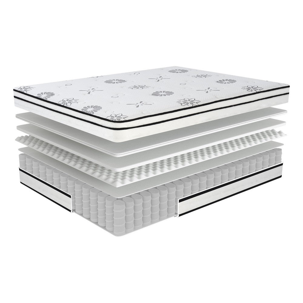 Lesi Twin Hybrid Mattress | Green Tea Infused | Quilted Cover | 12"