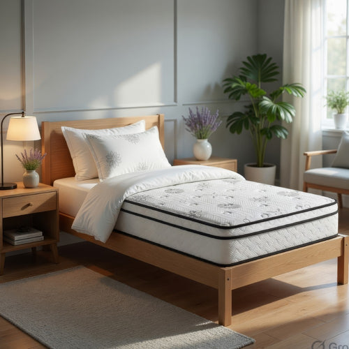 Lesi Twin Hybrid Mattress | Green Tea Infused | Quilted Cover | 12"