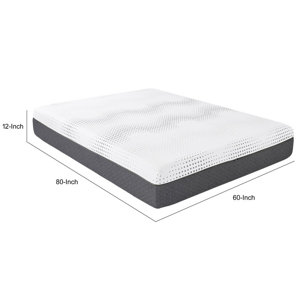 Fezy Queen Size Hybrid Mattress | Green Tea Gel Infused | 12" Firm