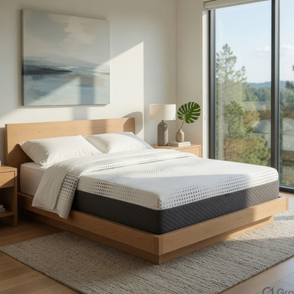 Fezy Queen Size Hybrid Mattress | Green Tea Gel Infused | 12" Firm