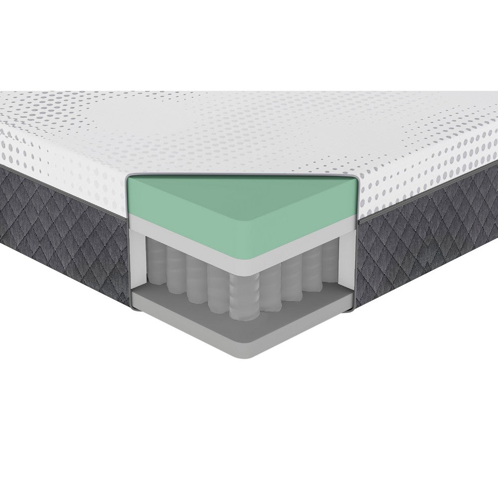 Fezy King Size Hybrid Mattress | Green Tea Gel Infused | 12" Firm