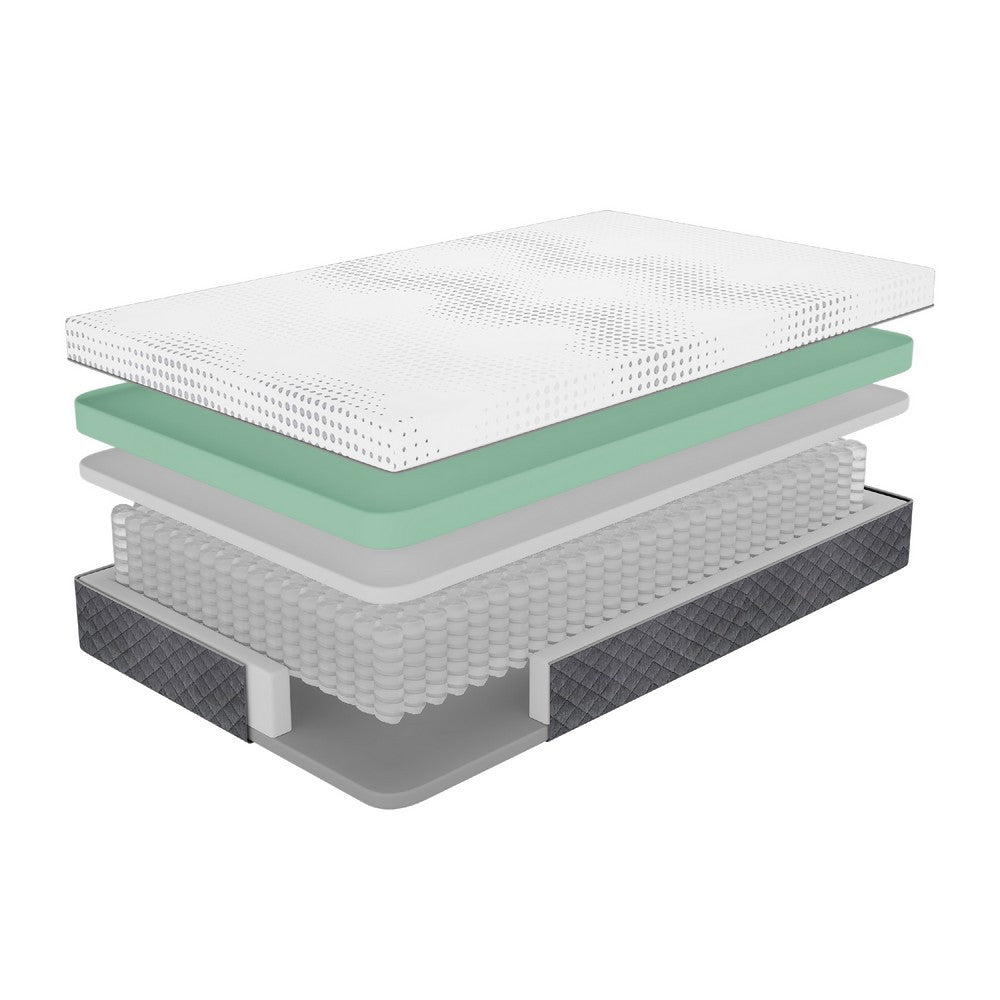 Fezy King Size Hybrid Mattress | Green Tea Gel Infused | 12" Firm