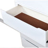 Liza Nightstand | 2 Drawers | Recessed Handles | Tapered Legs | White