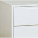 Liza Nightstand | 2 Drawers | Recessed Handles | Tapered Legs | White