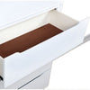 Liza Nightstand | 2 Drawers | Recessed Handles | Tapered Legs | White