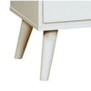 Liza Nightstand | 2 Drawers | Recessed Handles | Tapered Legs | White