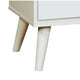Liza Nightstand | 2 Drawers | Recessed Handles | Tapered Legs | White