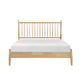 Kell Queen Platform Bed | Vertical Slatted Headboard | Natural Brown