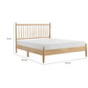 Kell Queen Platform Bed | Vertical Slatted Headboard | Natural Brown