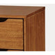 Liza Nightstand | 2 Drawers | Recessed Handles | Tapered Legs | Oak Brown