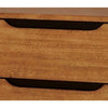 Liza Nightstand | 2 Drawers | Recessed Handles | Tapered Legs | Oak Brown