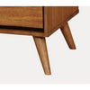 Liza Nightstand | 2 Drawers | Recessed Handles | Tapered Legs | Oak Brown