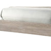 Keza Queen Size Bed | Gray Diamond Tufted Upholstery | Ash Cream Frame