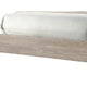 Keza Queen Size Bed | Gray Diamond Tufted Upholstery | Ash Cream Frame