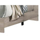 Keza California King Size Bed | Gray Tufted Upholstery | Ash Cream Frame