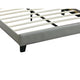 Seza King Size Platform Bed | Tufted Light Gray Linen Upholstery