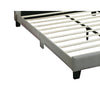 Seza Full Size Platform Bed | Tufted Light Gray Linen Upholstery