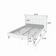 Seza Full Size Platform Bed | Tufted Light Gray Linen Upholstery