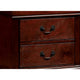 Lezy Nightstand | 2 Drawers | Nickel Pulls | Louis Philippe Cherry Brown