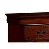 Lezy Nightstand | 2 Drawers | Nickel Pulls | Louis Philippe Cherry Brown