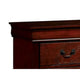 Lezy Nightstand | 2 Drawers | Nickel Pulls | Louis Philippe Cherry Brown