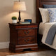 Lezy Nightstand | 2 Drawers | Nickel Pulls | Louis Philippe Cherry Brown