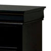 Lezy Nightstand | 2 Drawers | Nickel Pulls | Louis Philippe Black