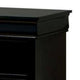 Lezy Nightstand | 2 Drawers | Nickel Pulls | Louis Philippe Black