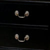 Lezy Nightstand | 2 Drawers | Nickel Pulls | Louis Philippe Black