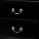 Lezy Nightstand | 2 Drawers | Nickel Pulls | Louis Philippe Black