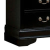 Lezy Nightstand | 2 Drawers | Nickel Pulls | Louis Philippe Black