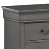 Lezy Nightstand | 2 Drawers | Nickel Pulls | Louis Philippe Gray