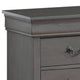 Lezy Nightstand | 2 Drawers | Nickel Pulls | Louis Philippe Gray