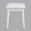 3pc Vanity Set with LED Mirror | Cushioned Stool | 2 Drawers | White