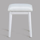 3pc Vanity Set with LED Mirror | Cushioned Stool | 2 Drawers | White