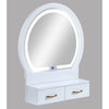 3pc Vanity Set with LED Mirror | Cushioned Stool | 2 Drawers | White