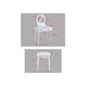 3pc Vanity Set with LED Mirror | Cushioned Stool | 2 Drawers | White