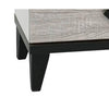 Bedside Nightstand | 2 Drawers | Black Diamond Knobs | Textured Cream